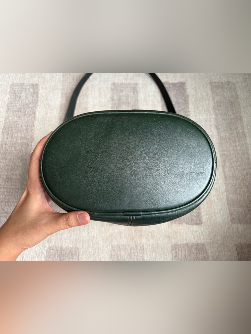 COACH Vintage Thompson Drawstring Bottle Green Bucket Bag Shoulder Bag 4151 - Picture 6 of 13